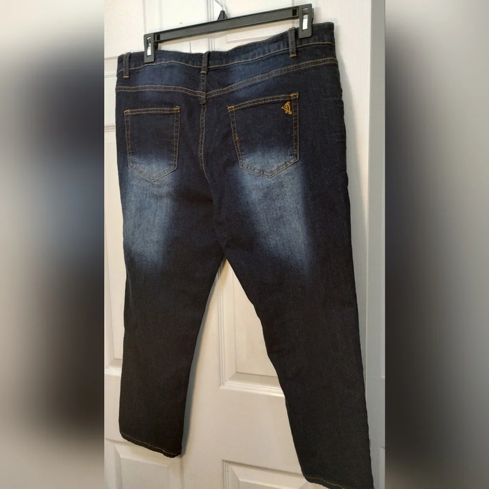 Plus Size VIP Whiskered Ripped Distressed Jeans - Picture 8 of 9